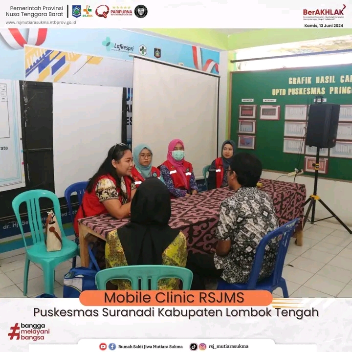 MOBILE CLINIC RSJMS : PUSKESMAS SURANADI KABUPATEN LOMBOK TENGAH